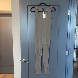 Forever 21 Taupe Sleeveless Jumpsuit